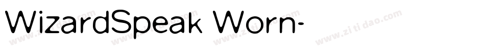 WizardSpeak Worn字体转换